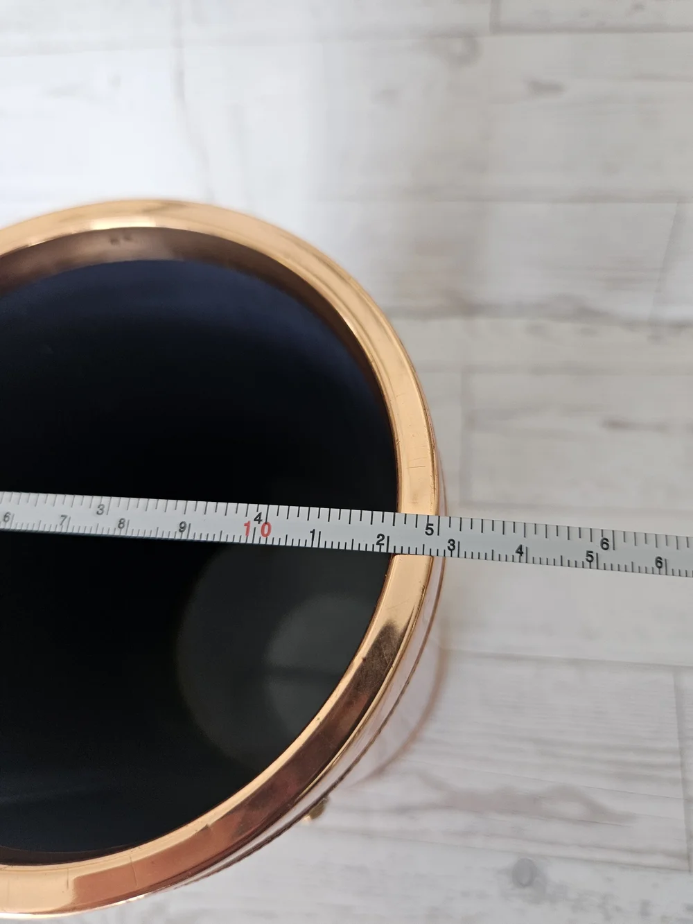 Copper Tone Wine Cooler Ice Bucket with Brass Plaque